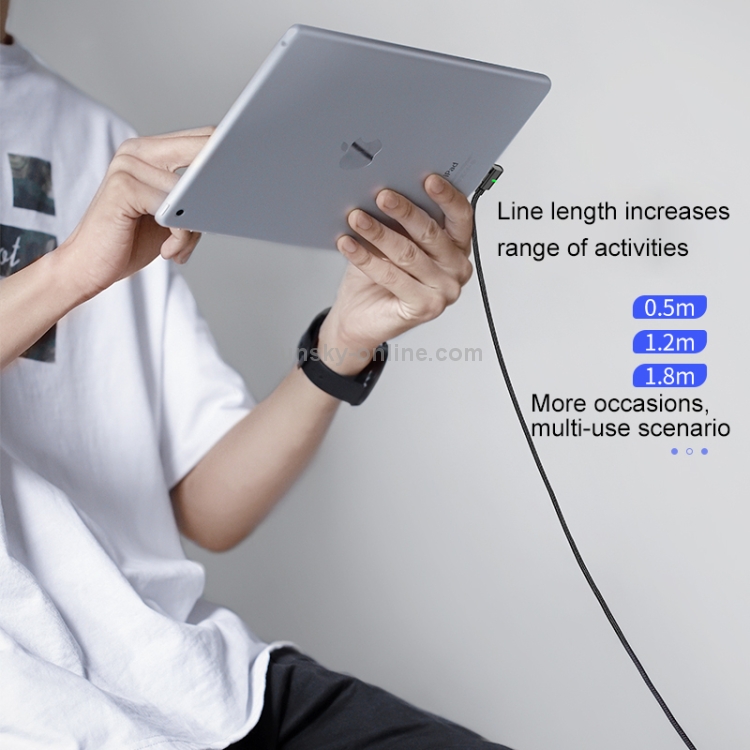 Benks D32 0.5m USB to 8 Pin Injection Bending Fast Charging & Data Cable with Indicator Light Benks D32 0.5m USB to 8 Pin Injection Bending Fast Charging & Data Cable with Indicator Light