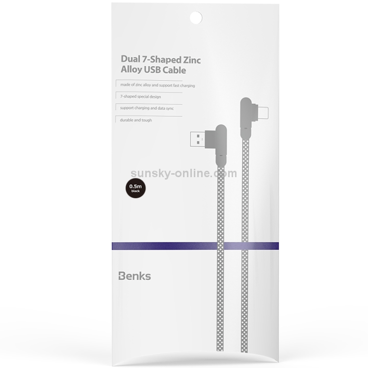 Benks D32 0.5m USB to 8 Pin Injection Bending Fast Charging & Data Cable with Indicator Light Benks D32 0.5m USB to 8 Pin Injection Bending Fast Charging & Data Cable with Indicator Light