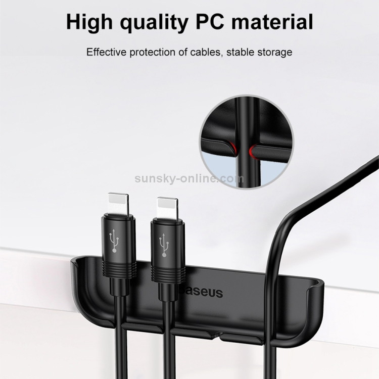 Baseus ACAPIPH65-A01 Cable Fixing Magic Tool Pad Pasting for iPhone XS Max(Black) Baseus ACAPIPH65-A01 Cable Fixing Magic Tool Pad Pasting for iPhone XS Max(Black)