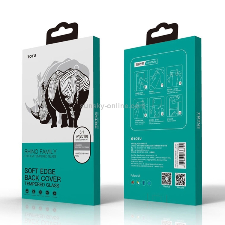 For iPhone XS Max TOTUDESIGN Rhino Family Tempered Glass Camera Lens + Back Protective Film Set (White) For iPhone XS Max TOTUDESIGN Rhino Family Tempered Glass Camera Lens + Back Protective Film Set (White)