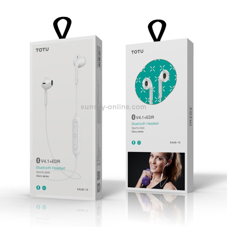 TOTUDESIGN Glory Series EAUB-16 Bluetooth 4.1 Sports Waterproof Earphone(White) TOTUDESIGN Glory Series EAUB-16 Bluetooth 4.1 Sports Waterproof Earphone(White)