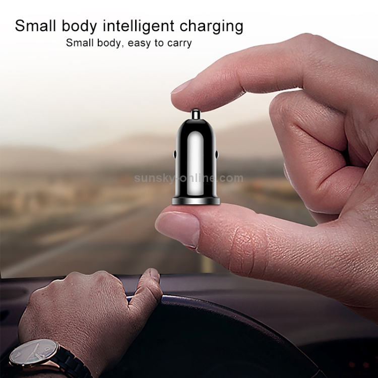 TOTUDESIGN DCCD-017 DV 5V - 2.4A PC Smart Dual USB Car Charger Second Generation(Black) TOTUDESIGN DCCD-017 DV 5V - 2.4A PC Smart Dual USB Car Charger Second Generation(Black)