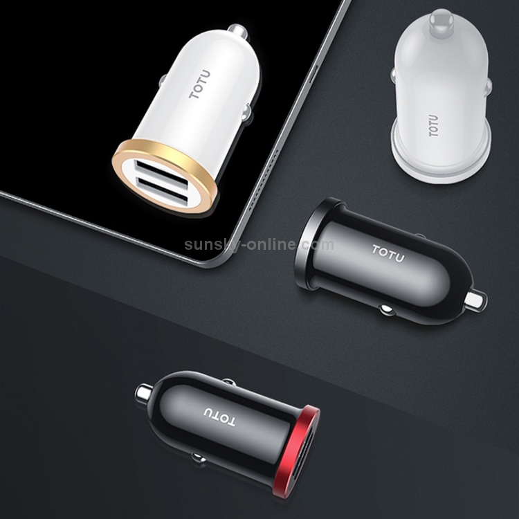 TOTUDESIGN DCCD-017 DV 5V - 2.4A PC Smart Dual USB Car Charger Second Generation(Black) TOTUDESIGN DCCD-017 DV 5V - 2.4A PC Smart Dual USB Car Charger Second Generation(Black)