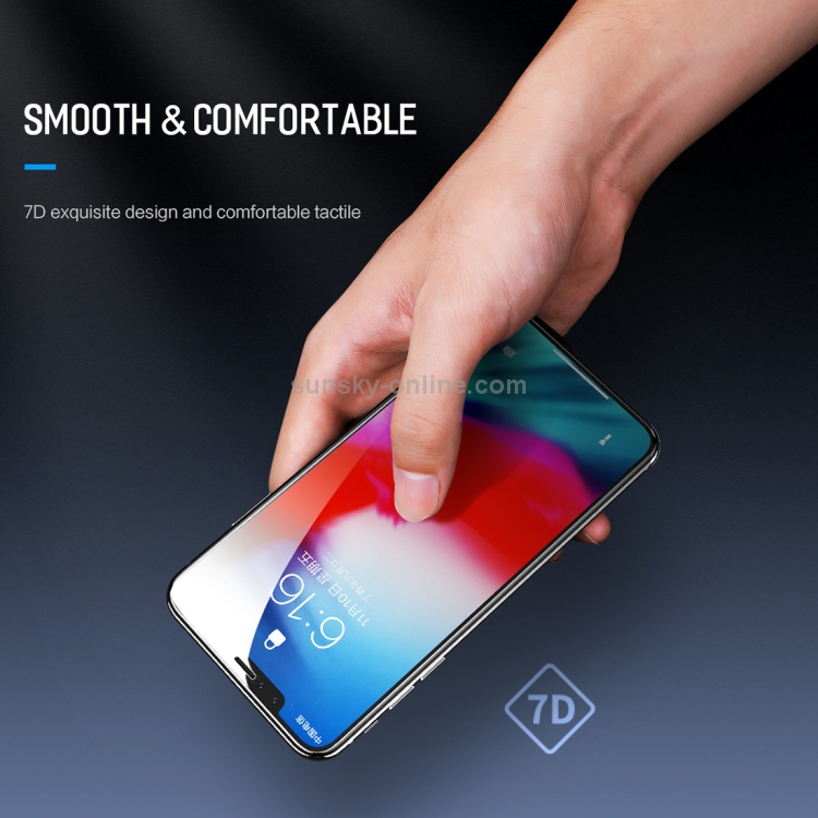 For iPhone 11 / XR ROCK 0.23mm Soft Edge 7D Curved Surface Anti Blue-ray Full Screen Tempered Glass Film For iPhone 11 / XR ROCK 0.23mm Soft Edge 7D Curved Surface Anti Blue-ray Full Screen Tempered Glass Film