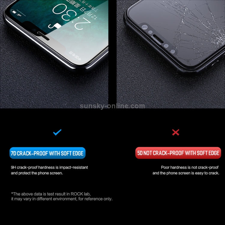 For iPhone 11 / XR ROCK 0.23mm Soft Edge 7D Curved Surface Anti Blue-ray Full Screen Tempered Glass Film For iPhone 11 / XR ROCK 0.23mm Soft Edge 7D Curved Surface Anti Blue-ray Full Screen Tempered Glass Film