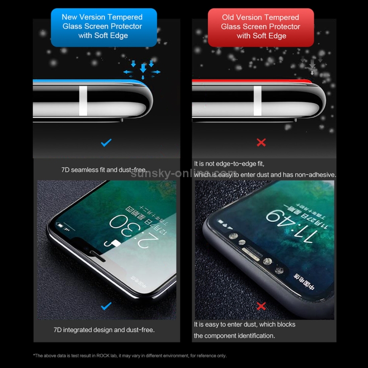 For iPhone 11 / XR ROCK 0.23mm Soft Edge 7D Curved Surface Anti Blue-ray Full Screen Tempered Glass Film For iPhone 11 / XR ROCK 0.23mm Soft Edge 7D Curved Surface Anti Blue-ray Full Screen Tempered Glass Film