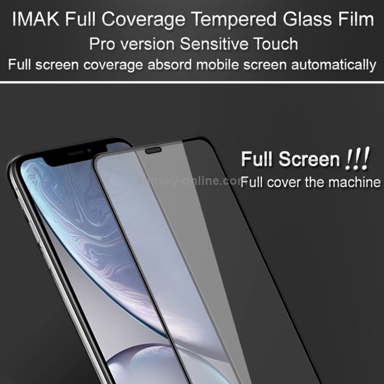 For iPhone XR IMAK 9H Surface Hardness Full Screen Tempered Glass Film (Black) For iPhone XR IMAK 9H Surface Hardness Full Screen Tempered Glass Film (Black)
