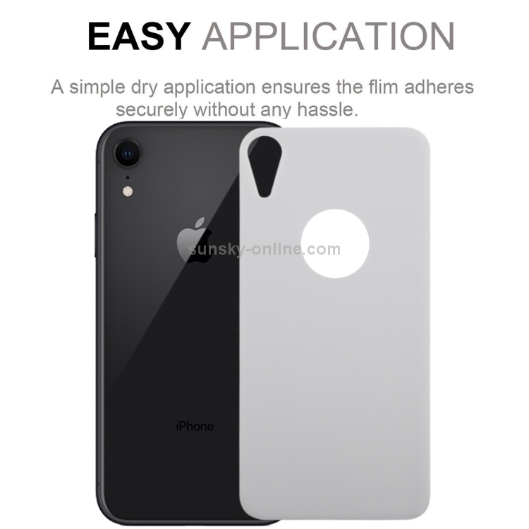 For iPhone XR 9H 3D Full Coverage Tempered Glass Back Screen Film (White)