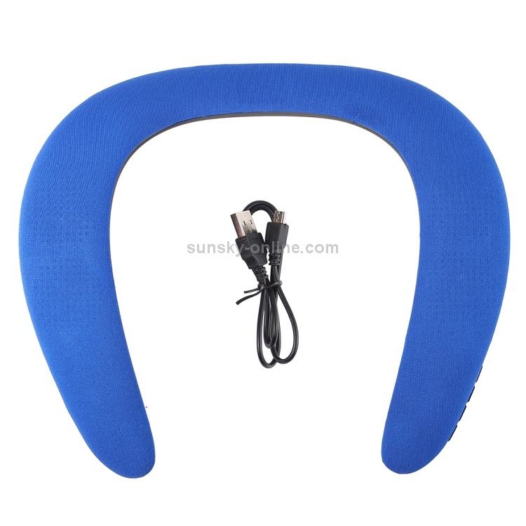 DC 5V Wearable Wireless Bluetooth Speaker with Call Function, Support TF Card & USB & AUX (Blue) DC 5V Wearable Wireless Bluetooth Speaker with Call Function, Support TF Card & USB & AUX (Blue)