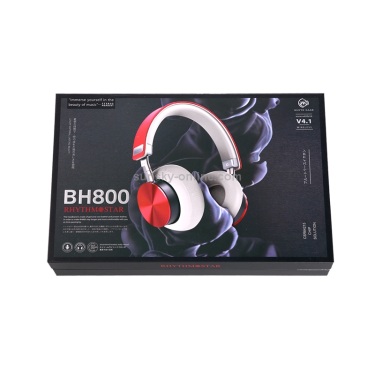 WK BH800 Bluetooth 4.1 Foldable Wireless Bluetooth Headset, Support Call (Red) WK BH800 Bluetooth 4.1 Foldable Wireless Bluetooth Headset, Support Call (Red)