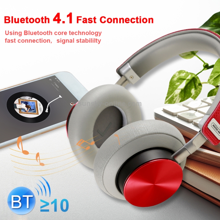 WK BH800 Bluetooth 4.1 Foldable Wireless Bluetooth Headset, Support Call (Red) WK BH800 Bluetooth 4.1 Foldable Wireless Bluetooth Headset, Support Call (Red)