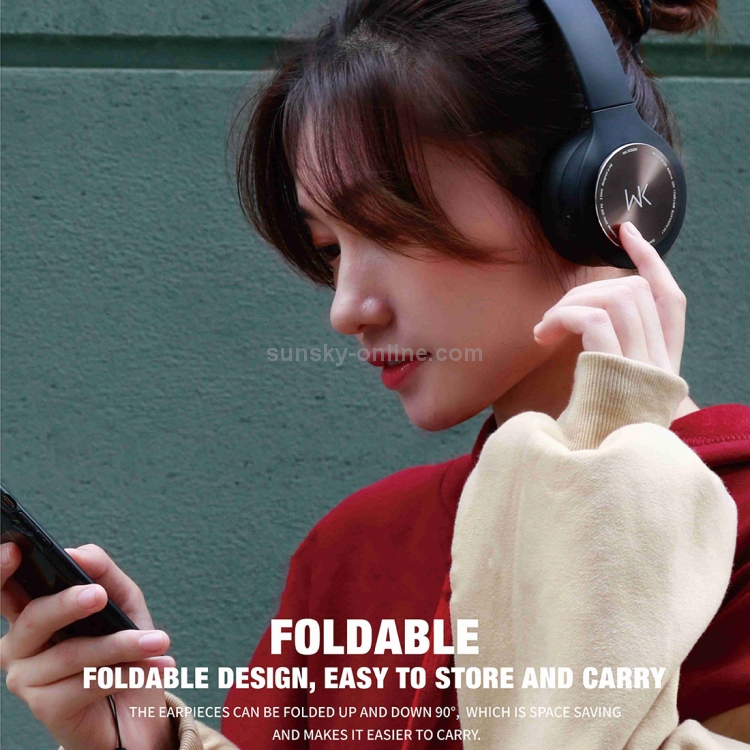 WK BP300 Bluetooth 4.2 Stretchable Foldable Wireless Bluetooth Headset with 3.5mm AUX Jack, Support calls (White) WK BP300 Bluetooth 4.2 Stretchable Foldable Wireless Bluetooth Headset with 3.5mm AUX Jack, Support calls (White)