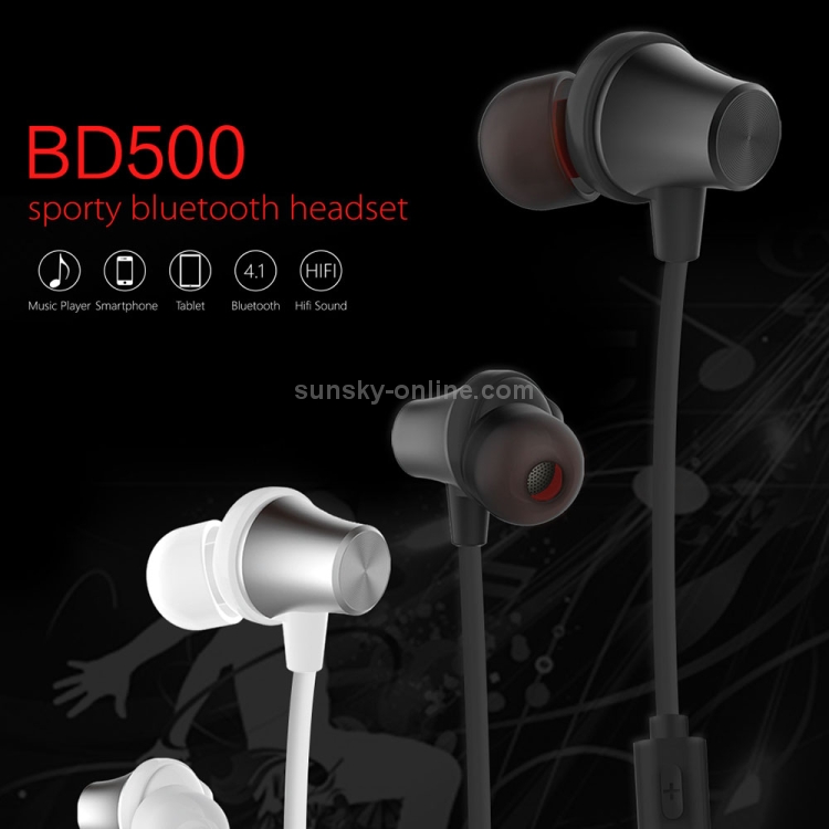 WK BD500 Bluetooth 4.1 Wireless Sports Bluetooth Earphone, Support for Calls, Cable Length: 70mm(White) WK BD500 Bluetooth 4.1 Wireless Sports Bluetooth Earphone, Support for Calls, Cable Length: 70mm(White)