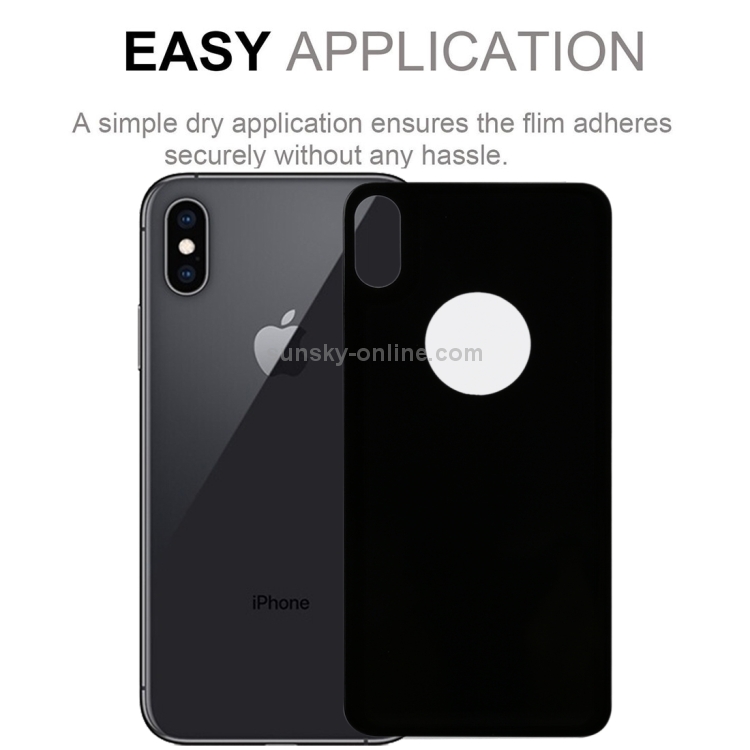 For iPhone X / XS 9H 3D Full Coverage Tempered Glass Back Screen Film (Black) For iPhone X / XS 9H 3D Full Coverage Tempered Glass Back Screen Film (Black)