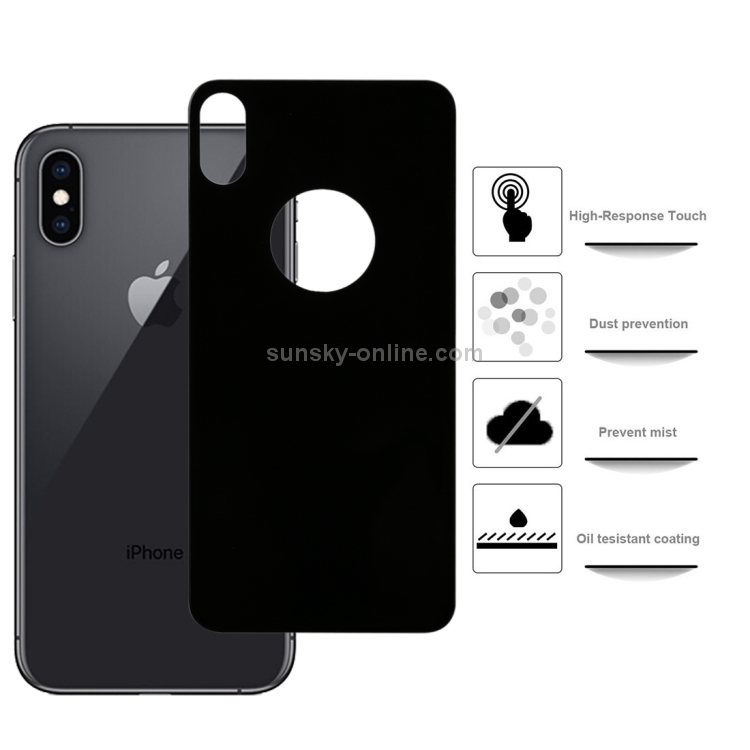For iPhone X / XS 9H 3D Full Coverage Tempered Glass Back Screen Film (Black) For iPhone X / XS 9H 3D Full Coverage Tempered Glass Back Screen Film (Black)