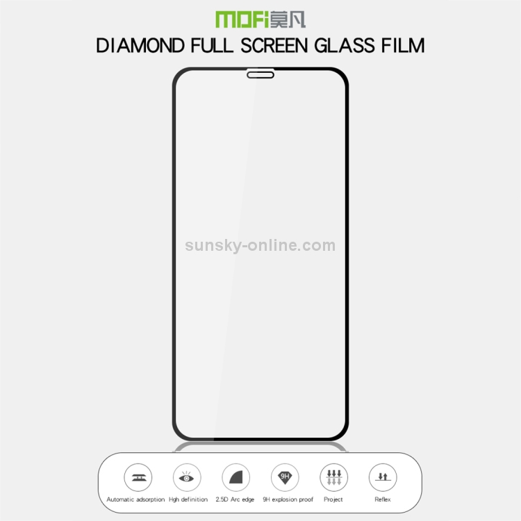 For iPhone 11 Pro / XS / X MOFI 9H Surface Hardness 2.5D Arc Edge Explosion-proof Full Screen Tempered Glass Film(Gold) For iPhone 11 Pro / XS / X MOFI 9H Surface Hardness 2.5D Arc Edge Explosion-proof Full Screen Tempered Glass Film(Gold)