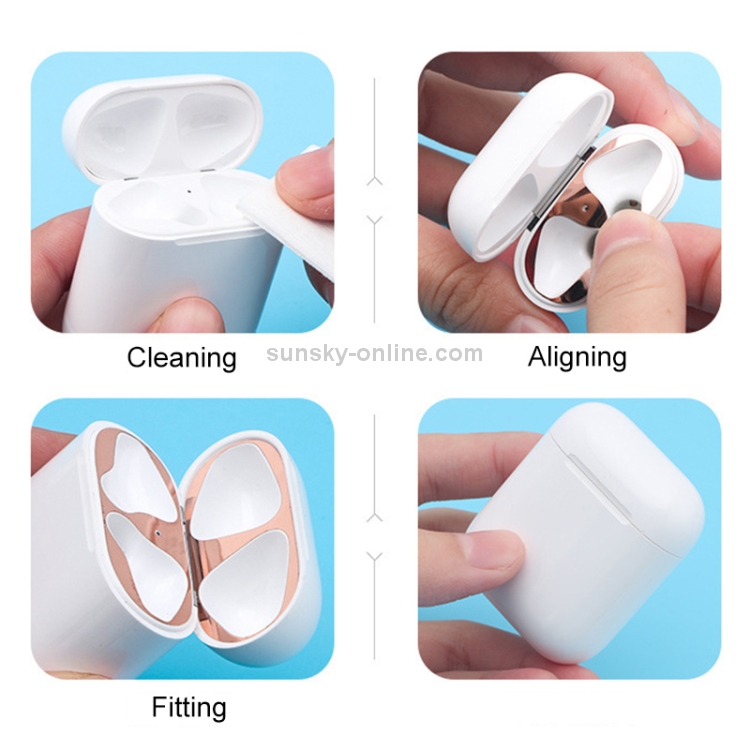 Metal Dustproof Sticker for Apple AirPods 2 (Wireless Charging)(Silver) Metal Dustproof Sticker for Apple AirPods 2 (Wireless Charging)(Silver)