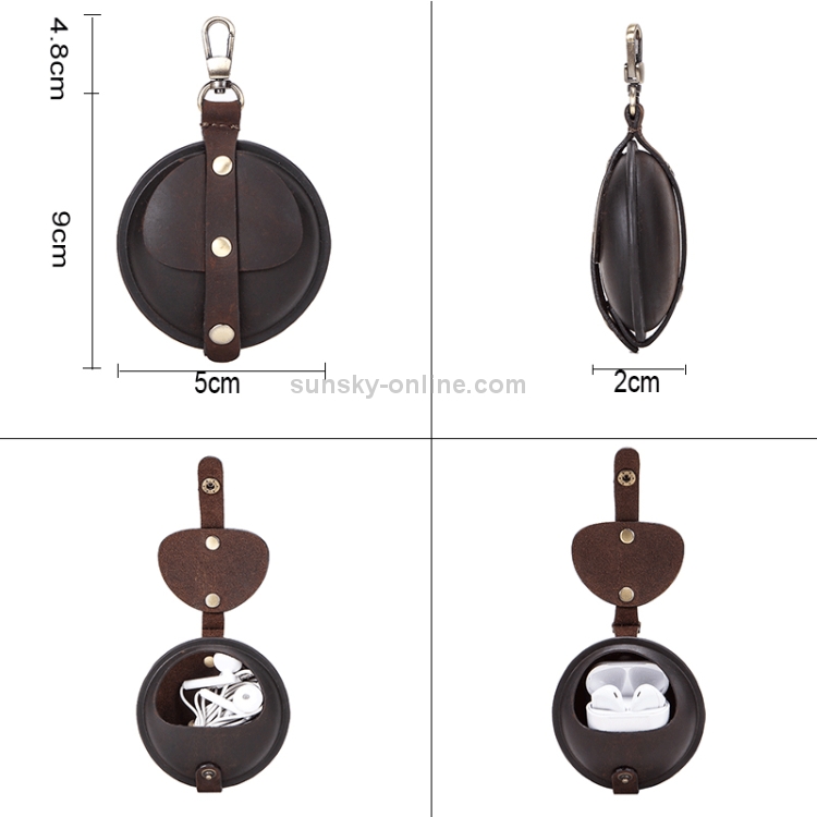 CF1042B For AirPods Pro Crazy Horse Texture Convenient Multifunction Earphone Protective Leather Case with Hook(Brown) CF1042B For AirPods Pro Crazy Horse Texture Convenient Multifunction Earphone Protective Leather Case with Hook(Brown)