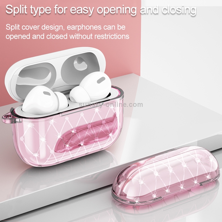 For AirPods Pro TPU Diamond Wireless Earphone Protective Case (Transparent) For AirPods Pro TPU Diamond Wireless Earphone Protective Case (Transparent)