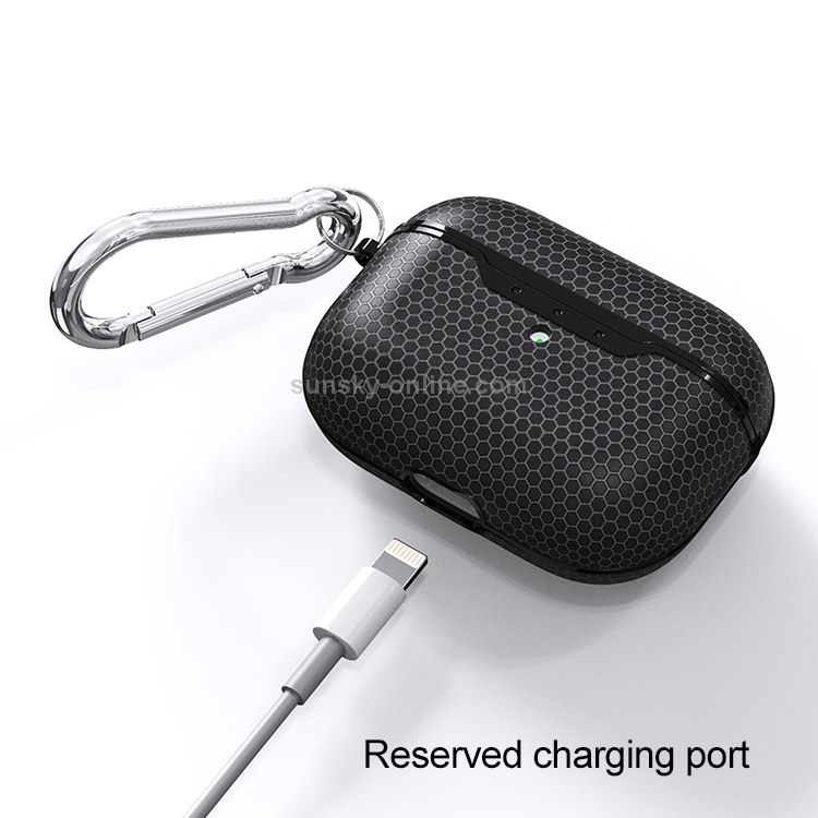 For AirPods Pro TPU Football Texture Wireless Earphone Protective Case (Black) For AirPods Pro TPU Football Texture Wireless Earphone Protective Case (Black)