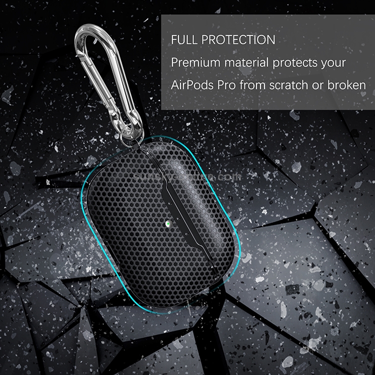 For AirPods Pro TPU Football Texture Wireless Earphone Protective Case (Black) For AirPods Pro TPU Football Texture Wireless Earphone Protective Case (Black)