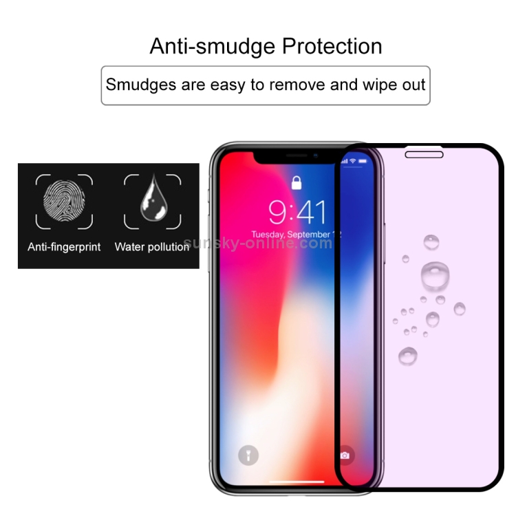 For iPhone 11 Pro / XS / X Anti-scratch 9H 10D Full Screen Purple-ray Tempered Glass Film For iPhone 11 Pro / XS / X Anti-scratch 9H 10D Full Screen Purple-ray Tempered Glass Film