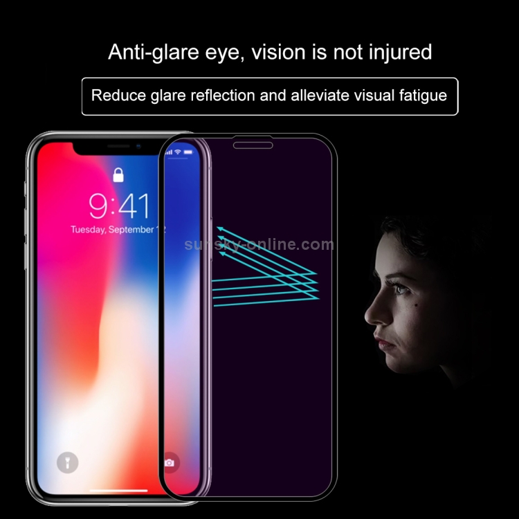 For iPhone 11 Pro / XS / X Anti-scratch 9H 10D Full Screen Purple-ray Tempered Glass Film For iPhone 11 Pro / XS / X Anti-scratch 9H 10D Full Screen Purple-ray Tempered Glass Film