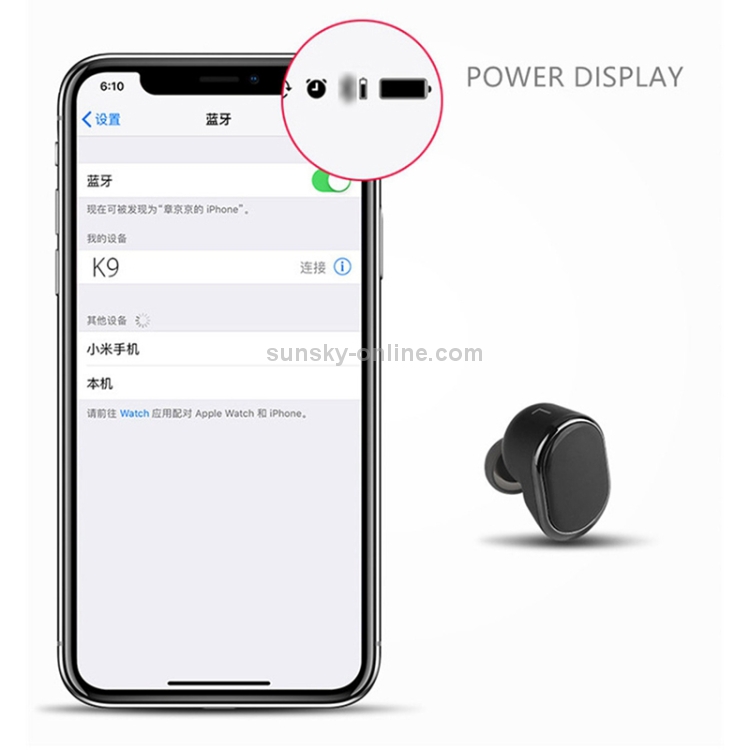 TWS-K9 Mini In-ear Touch Waterproof Wireless Bluetooth 5.0 Stereo Earphone with Charging Box TWS-K9 Mini In-ear Touch Waterproof Wireless Bluetooth 5.0 Stereo Earphone with Charging Box