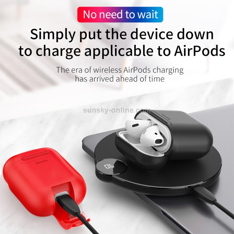 Baseus WIAPPOD-01 Anti-dust Wireless Charger Silicone Protective Case for for Apple AirPods 1 / 2(Black) Baseus WIAPPOD-01 Anti-dust Wireless Charger Silicone Protective Case for for Apple AirPods 1 / 2(Black)
