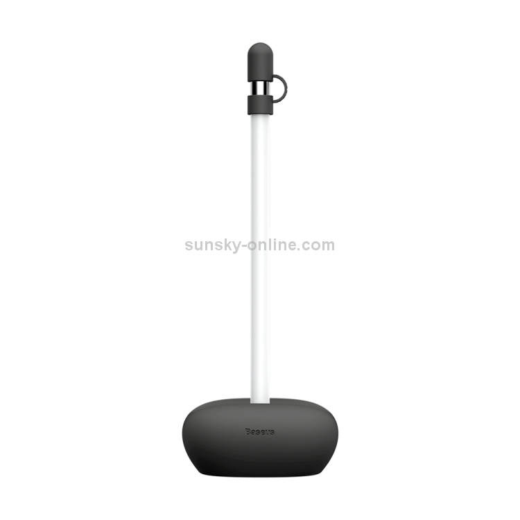 Baseus ACBZ-AP01 Silicone Holder with Cap for Apple Pencil(Black) Baseus ACBZ-AP01 Silicone Holder with Cap for Apple Pencil(Black)