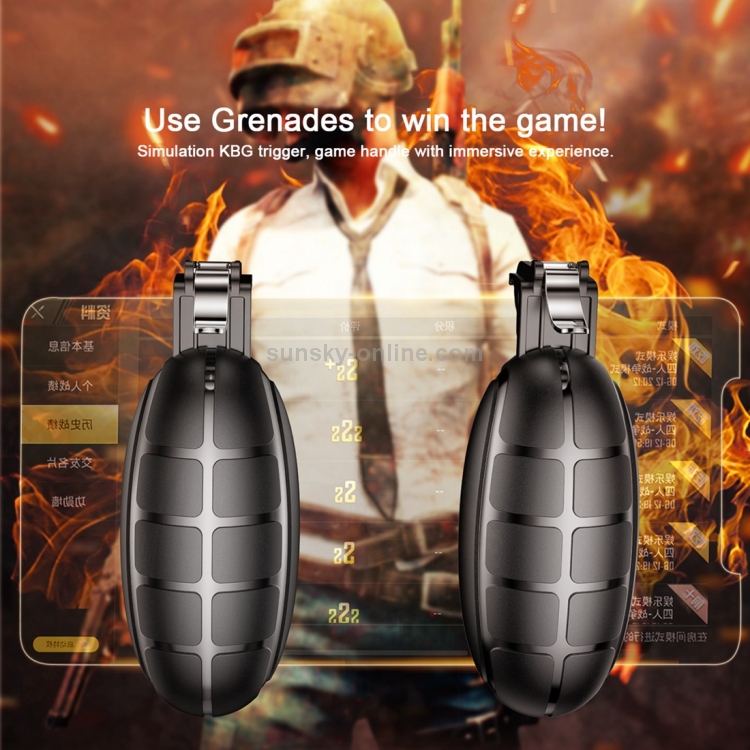 2 PCS Baseus Winner Chicken Dinner Grenade Shaped Gamepad(Army Green) 2 PCS Baseus Winner Chicken Dinner Grenade Shaped Gamepad(Army Green)