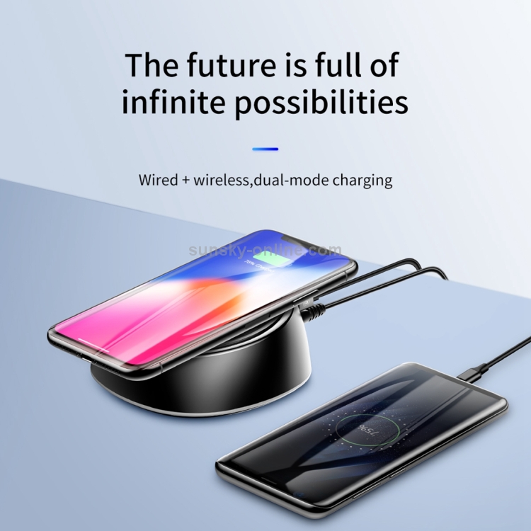 Baseus 2 in 1 9V 3.4A 3 USB Ports Small Star Sky Wireless Fast Charger(Black) Baseus 2 in 1 9V 3.4A 3 USB Ports Small Star Sky Wireless Fast Charger(Black)