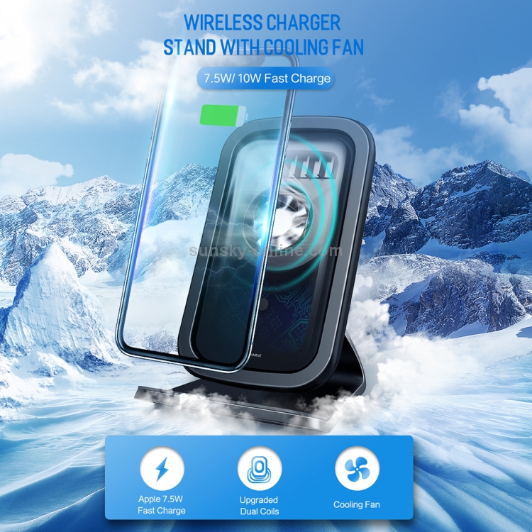 ROCK W17 Wireless Charger Stand with Cooling Fan ROCK W17 Wireless Charger Stand with Cooling Fan