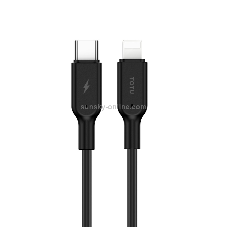 TOTUDESIGN BPDA-05 Jane Series Type-C / USB-C to 8 Pin PD Fast Charging Data Cable, Length: 100cm(Black) TOTUDESIGN BPDA-05 Jane Series Type-C / USB-C to 8 Pin PD Fast Charging Data Cable, Length: 100cm(Black)