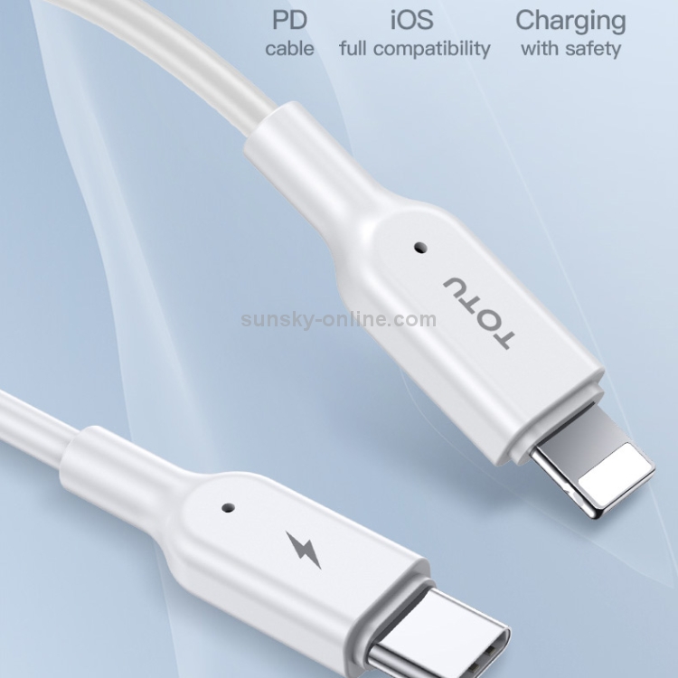 TOTUDESIGN BPDA-05 Jane Series Type-C / USB-C to 8 Pin PD Fast Charging Data Cable, Length: 100cm(Black) TOTUDESIGN BPDA-05 Jane Series Type-C / USB-C to 8 Pin PD Fast Charging Data Cable, Length: 100cm(Black)