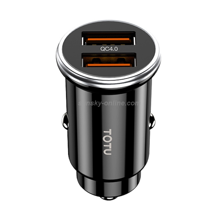 TOTUDESIGN DCCQ-04 Elite Series Dual USB QC 4.0 Car Charger (Black) TOTUDESIGN DCCQ-04 Elite Series Dual USB QC 4.0 Car Charger (Black)
