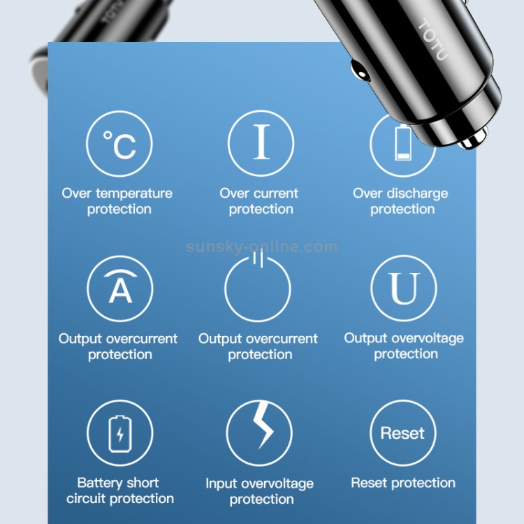 TOTUDESIGN DCCQ-04 Elite Series Dual USB QC 4.0 Car Charger (Black) TOTUDESIGN DCCQ-04 Elite Series Dual USB QC 4.0 Car Charger (Black)