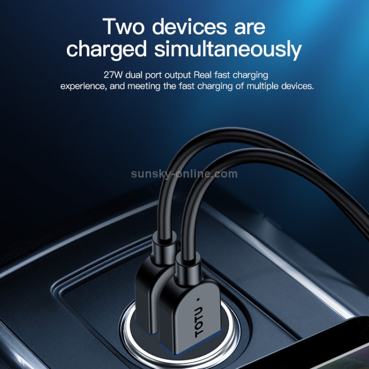 TOTUDESIGN DCCQ-04 Elite Series Dual USB QC 4.0 Car Charger (Black) TOTUDESIGN DCCQ-04 Elite Series Dual USB QC 4.0 Car Charger (Black)