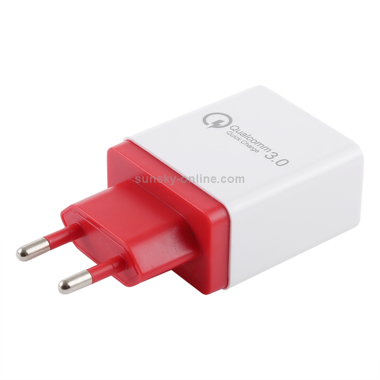 AR-QC-03 2.1A 3 USB Ports Quick Charger Travel Charger, EU Plug (Red) AR-QC-03 2.1A 3 USB Ports Quick Charger Travel Charger, EU Plug (Red)
