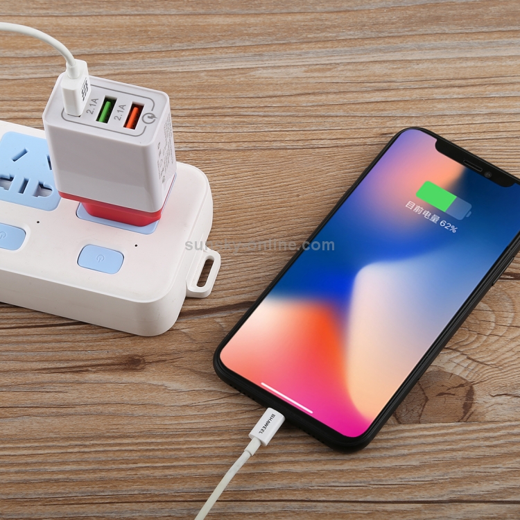 AR-QC-03 2.1A 3 USB Ports Quick Charger Travel Charger, EU Plug (Red) AR-QC-03 2.1A 3 USB Ports Quick Charger Travel Charger, EU Plug (Red)