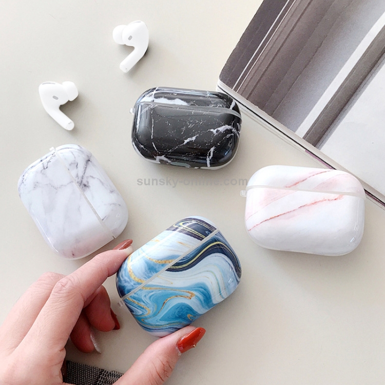For AirPods Pro Marble Texture Plastic Earphone Protective Case