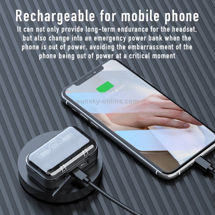 278 TWS External Noise Cancelling Touch Bluetooth Earphone with Charging Box, Support Three-screen Battery Display & Power Bank & Call & Voice Assistant(White) 278 TWS External Noise Cancelling Touch Bluetooth Earphone with Charging Box, Support Three-screen Battery Display & Power Bank & Call & Voice Assistant(White)