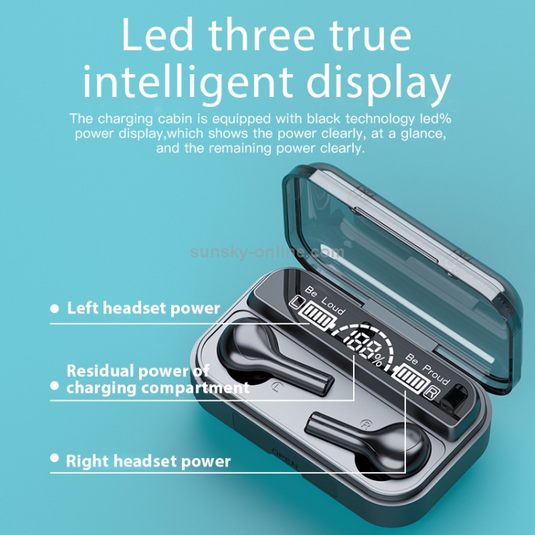 278 TWS External Noise Cancelling Touch Bluetooth Earphone with Charging Box, Support Three-screen Battery Display & Power Bank & Call & Voice Assistant(White) 278 TWS External Noise Cancelling Touch Bluetooth Earphone with Charging Box, Support Three-screen Battery Display & Power Bank & Call & Voice Assistant(White)