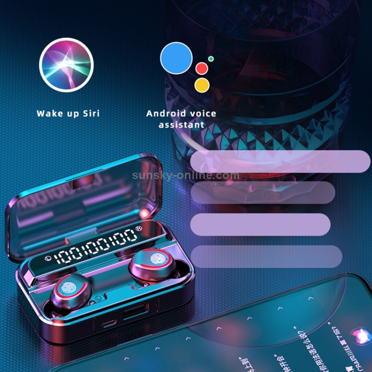 F9-3 Noise Cancelling Digital Display Bluetooth Earphone with UV Sterilization Charging Box(Black) F9-3 Noise Cancelling Digital Display Bluetooth Earphone with UV Sterilization Charging Box(Black)