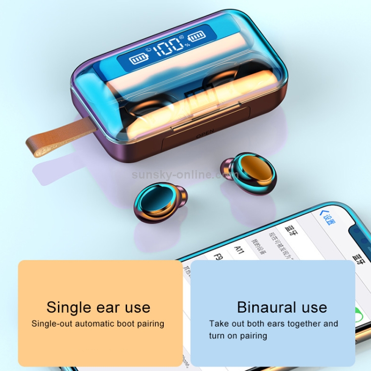 F9-5C Jerry Solution Touch Bluetooth Earphone with Magnetic Charging Box, Support Three-screen LED Power Display & Power Bank & Call & Siri & Hand Strap (Black) F9-5C Jerry Solution Touch Bluetooth Earphone with Magnetic Charging Box, Support Three-screen LED Power Display & Power Bank & Call & Siri & Hand Strap (Black)