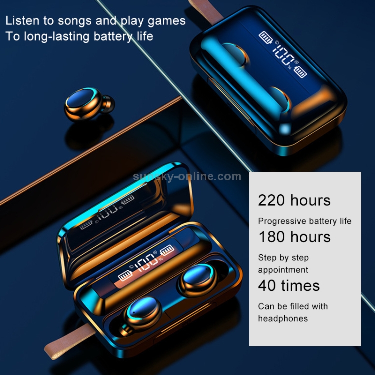 F9-5C Jerry Solution Touch Bluetooth Earphone with Magnetic Charging Box, Support Three-screen LED Power Display & Power Bank & Call & Siri & Hand Strap (Black) F9-5C Jerry Solution Touch Bluetooth Earphone with Magnetic Charging Box, Support Three-screen LED Power Display & Power Bank & Call & Siri & Hand Strap (Black)