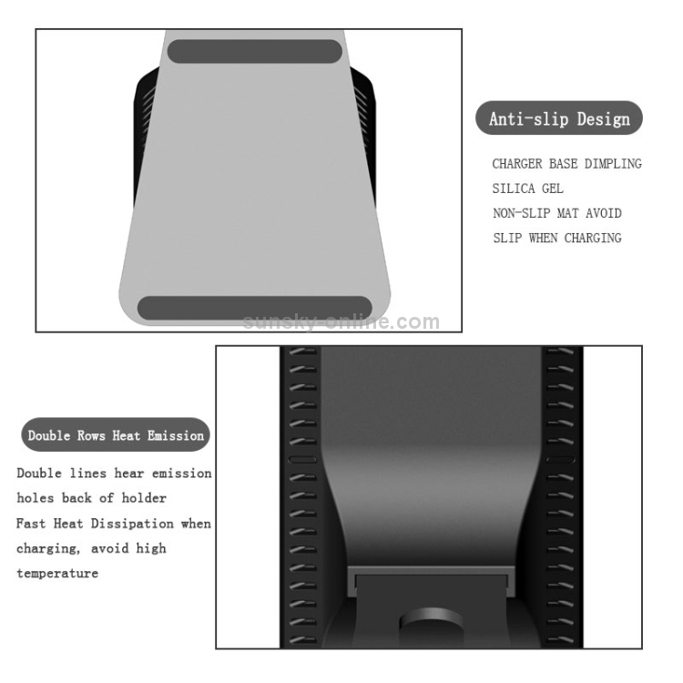 HQ-W8 10W Aluminum Alloy Qi Standard Wireless Mobile Phone Charging Stand Charger HQ-W8 10W Aluminum Alloy Qi Standard Wireless Mobile Phone Charging Stand Charger