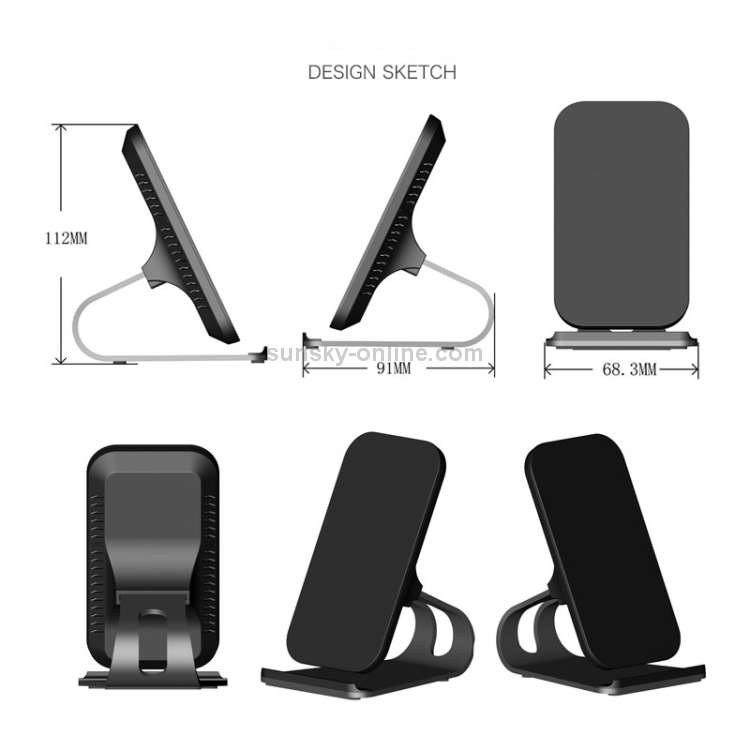 HQ-W8 10W Aluminum Alloy Qi Standard Wireless Mobile Phone Charging Stand Charger HQ-W8 10W Aluminum Alloy Qi Standard Wireless Mobile Phone Charging Stand Charger
