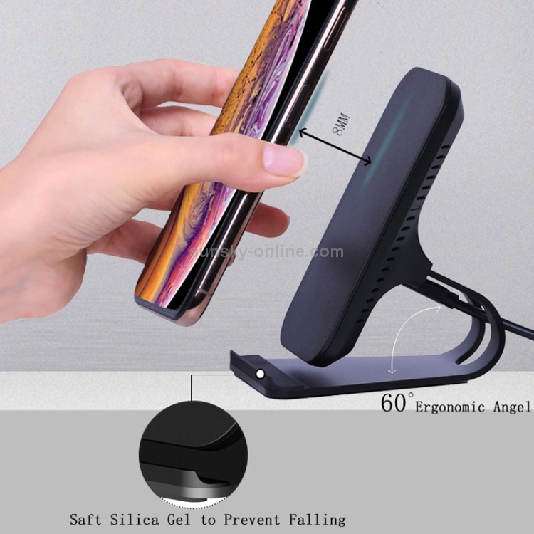 HQ-W8 10W Aluminum Alloy Qi Standard Wireless Mobile Phone Charging Stand Charger HQ-W8 10W Aluminum Alloy Qi Standard Wireless Mobile Phone Charging Stand Charger