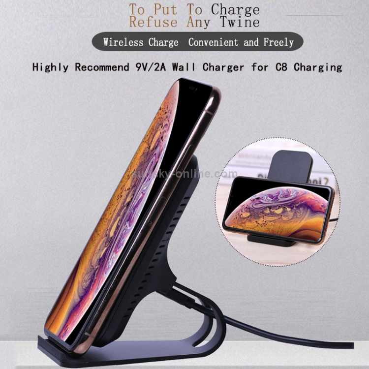 HQ-W8 10W Aluminum Alloy Qi Standard Wireless Mobile Phone Charging Stand Charger HQ-W8 10W Aluminum Alloy Qi Standard Wireless Mobile Phone Charging Stand Charger